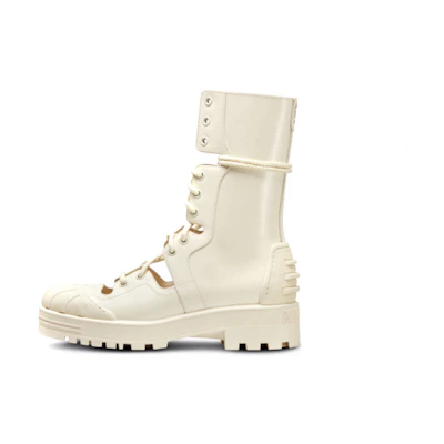 (W) Dior DiorIron Boots 'Simple Thick Sole White'