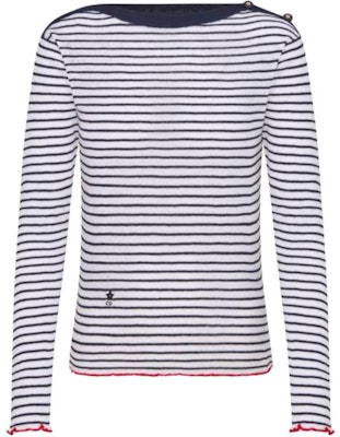 (W) DIOR Dioriviera 條紋圓領長袖針織衫 白色 444S97AM785-X5883 Order (W) DIOR Dioriviera 條紋圓領長袖針織衫 白色 444S97AM785-X5883