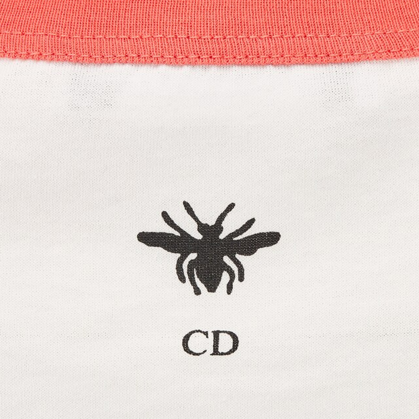 Shop (W) DIOR Dioriviera FW24 對比標誌印花短袖T恤 米色 443T27A4537-X0824