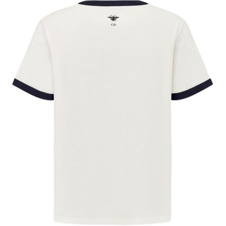 (Women) DIOR DIORIVIERA FW24 Logo Print Casual Crewneck T-Shirt Women Beige. 443T27A4537-X0853 圖 3