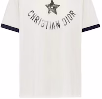 Sizing (W) DIOR DIORIVIERA FW24 徽標印花女士休閒圓領T恤 米色。 443T27A4537-X0853