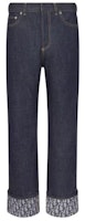 (Women) Dior Dioriviera FW24 Oblique Print Straight-Leg Denim Jeans Women Blue 442P31A3161-X5461 (Women) Dior Dioriviera FW24 Oblique Print Straight-Leg Denim Jeans Women Blue 442P31A3161-X5461
