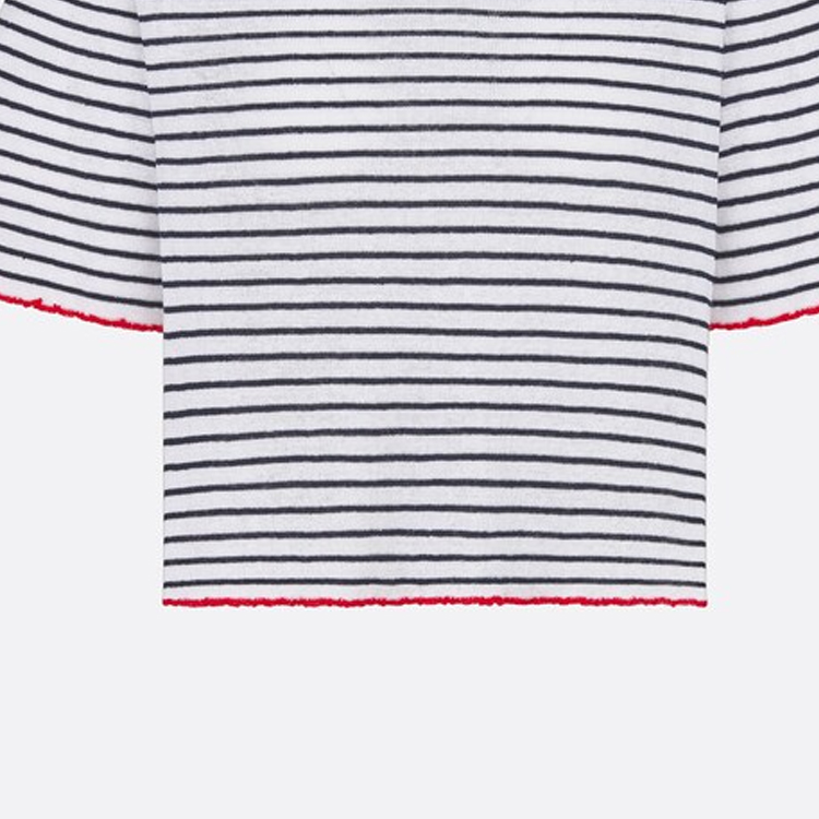 Details for (W) DIOR DIORIVIERA FW24 條紋V領修身針織上衣海軍藍毛衣. 444S67AM785-X5883