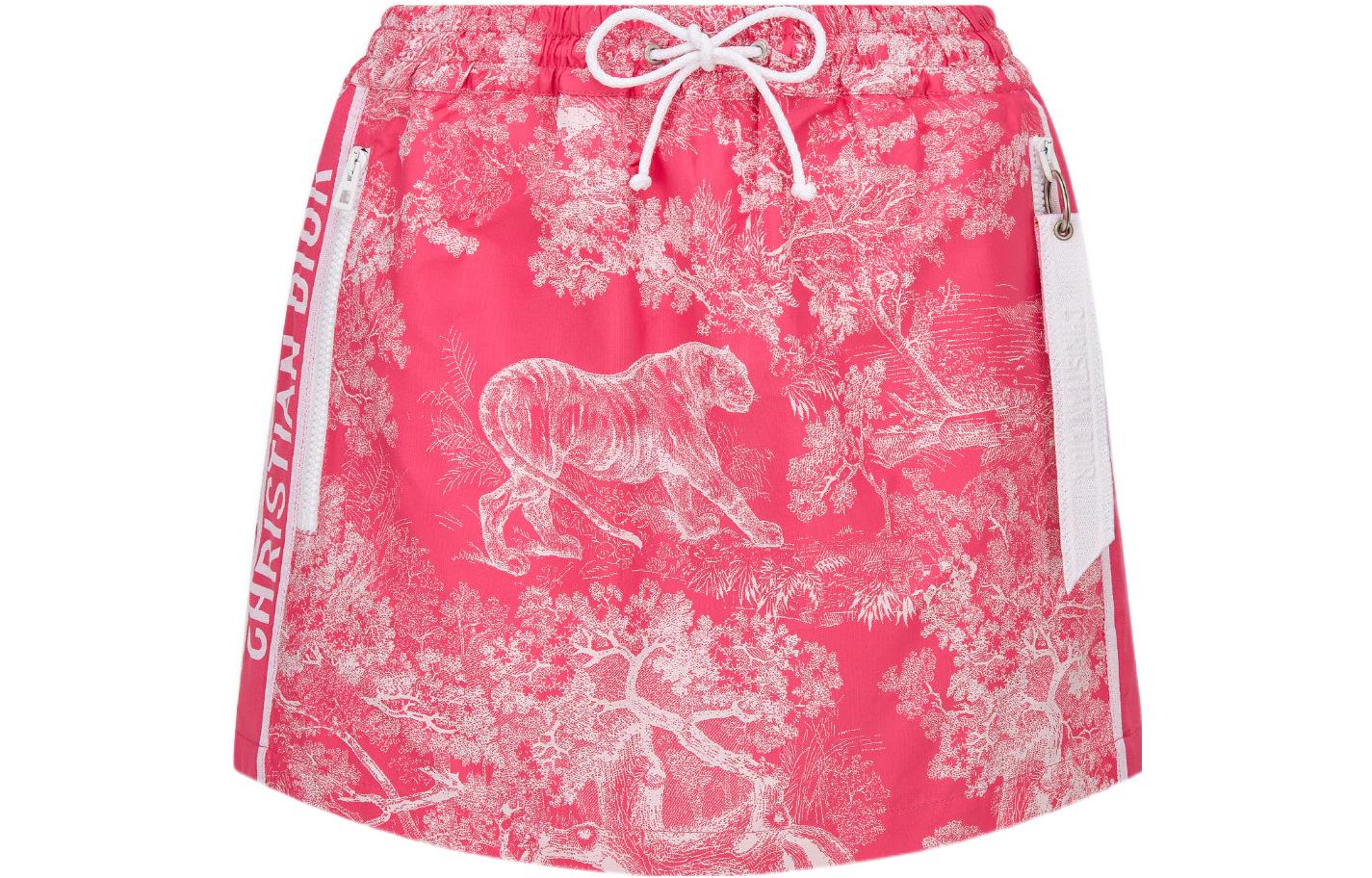 (Women) DIOR Dioriviera Pink Toile de Jouy Print Tie-Waist Casual Skirt Women’s. 147J42A2826-X4856