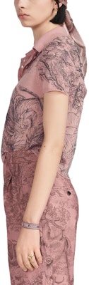 (Women) Dior Dioriviera SS23 Pink Animal Print Short Sleeve Polo Shirt. 254S91AM118-X4839 Details for (Women) Dior Dioriviera SS23 Pink Animal Print Short Sleeve Polo Shirt. 254S91AM118-X4839