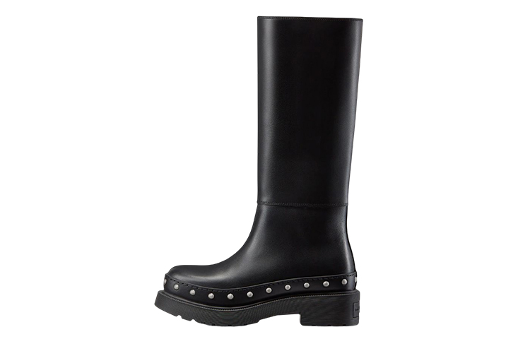 (Women) Dior Diorquake Calfskin Mid-Boot 'Black' KDI777VEA_S900