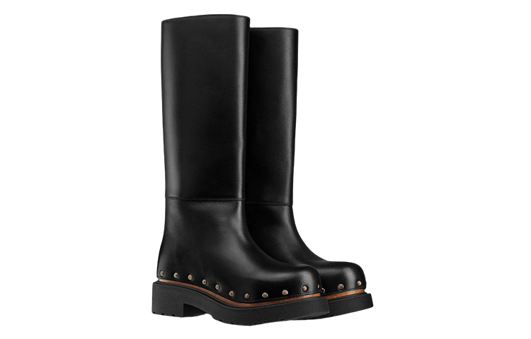 Order (Women) Dior Diorquake Calfskin Mid-Boot 'Studded Black' KDI773VEA_S900