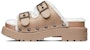 (W) Sandal Kulit Bertapak Paku Dior Diorquake 'Coklat Muda' KCQ743VES_S40M