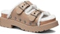 (W) Sandal Kulit Bertapak Paku Dior Diorquake 'Coklat Muda' KCQ743VES_S40M