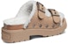 (W) Sandal Kulit Bertapak Paku Dior Diorquake 'Coklat Muda' KCQ743VES_S40M