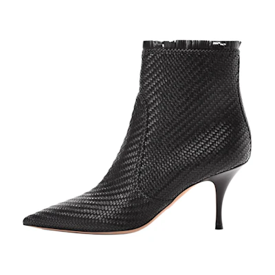(W) Dior District Woven Leather Boot 'Black'