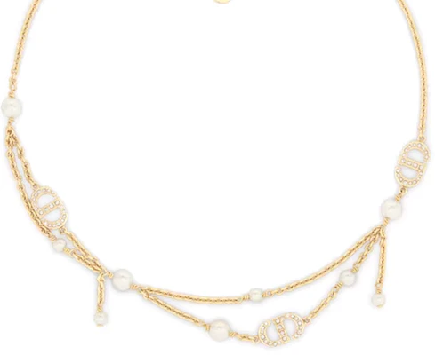 (Women) DIOR Double Chain Gold Necklace with Metal, Resin, and Faux Crystals for Women. N2701WOMCYD03S Order (Women) DIOR Double Chain Gold Necklace with Metal, Resin, and Faux Crystals for Women. N2701WOMCYD03S
