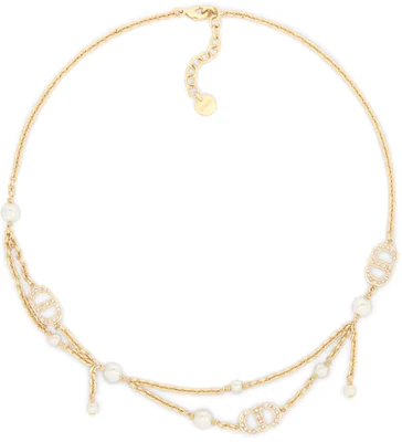 (Women) DIOR Double Chain Gold Necklace with Metal, Resin, and Faux Crystals for Women. N2701WOMCYD03S Lookbook (Women) DIOR Double Chain Gold Necklace with Metal, Resin, and Faux Crystals for Women. N2701WOMCYD03S