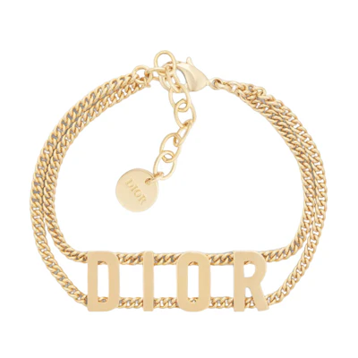 (Women) DIOR Double Chain Metal Bracelet for Women. B1677WOMMT-D300