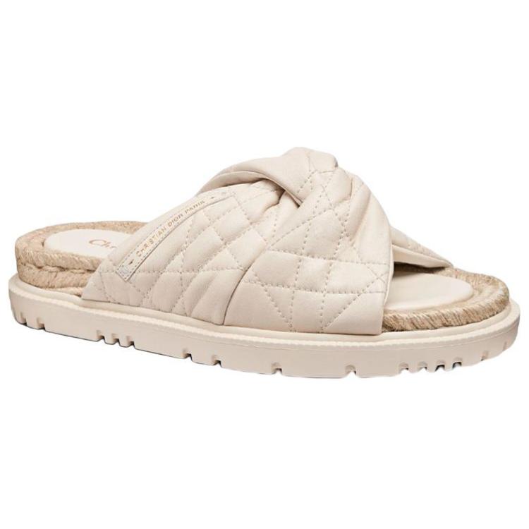 Shop DIOR 迪奧 Dtwist 舒適涼拖鞋 女款 米色