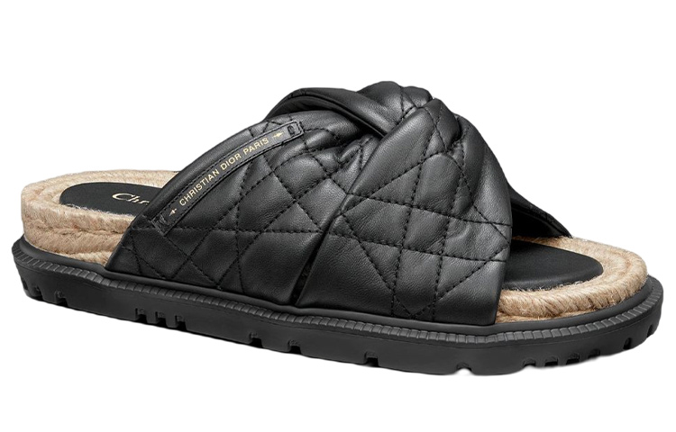 Shop (W) Dior Dtwist Slide 'Hitam' KDQ705CQL_S900