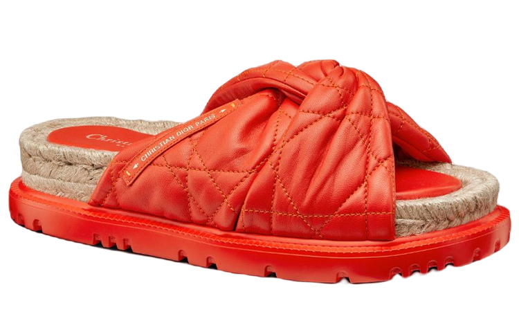 Lookbook (W) 디올 Dtwist 슬라이드 '오렌지' KDQ705CQL_S18O