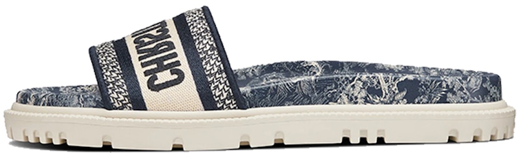 DIOR迪奧 Dway 棉質 標誌刺繡 愛心印花圖案 流行涼拖 女款 深藍色 Buy DIOR迪奧 Dway 棉質 標誌刺繡 愛心印花圖案 流行涼拖 女款 深藍色