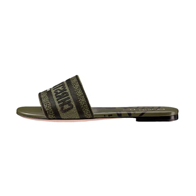 (W) Dior Dway Canvas 'Embroidered Green'