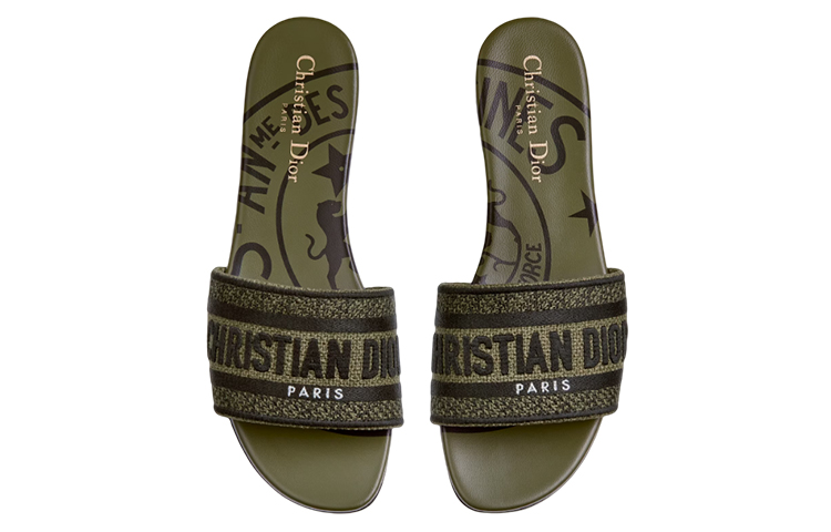 (W) Dior Dway Canvas 'Embroidered Green' 圖 4