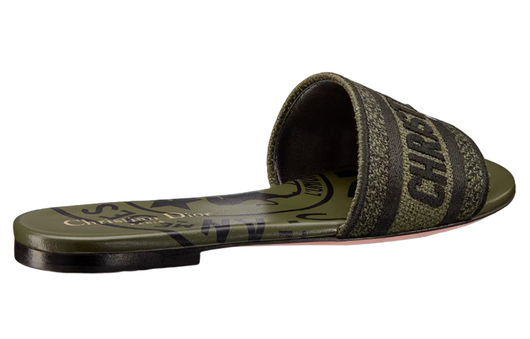 (W) Dior Dway Canvas 'Embroidered Green' 圖 5