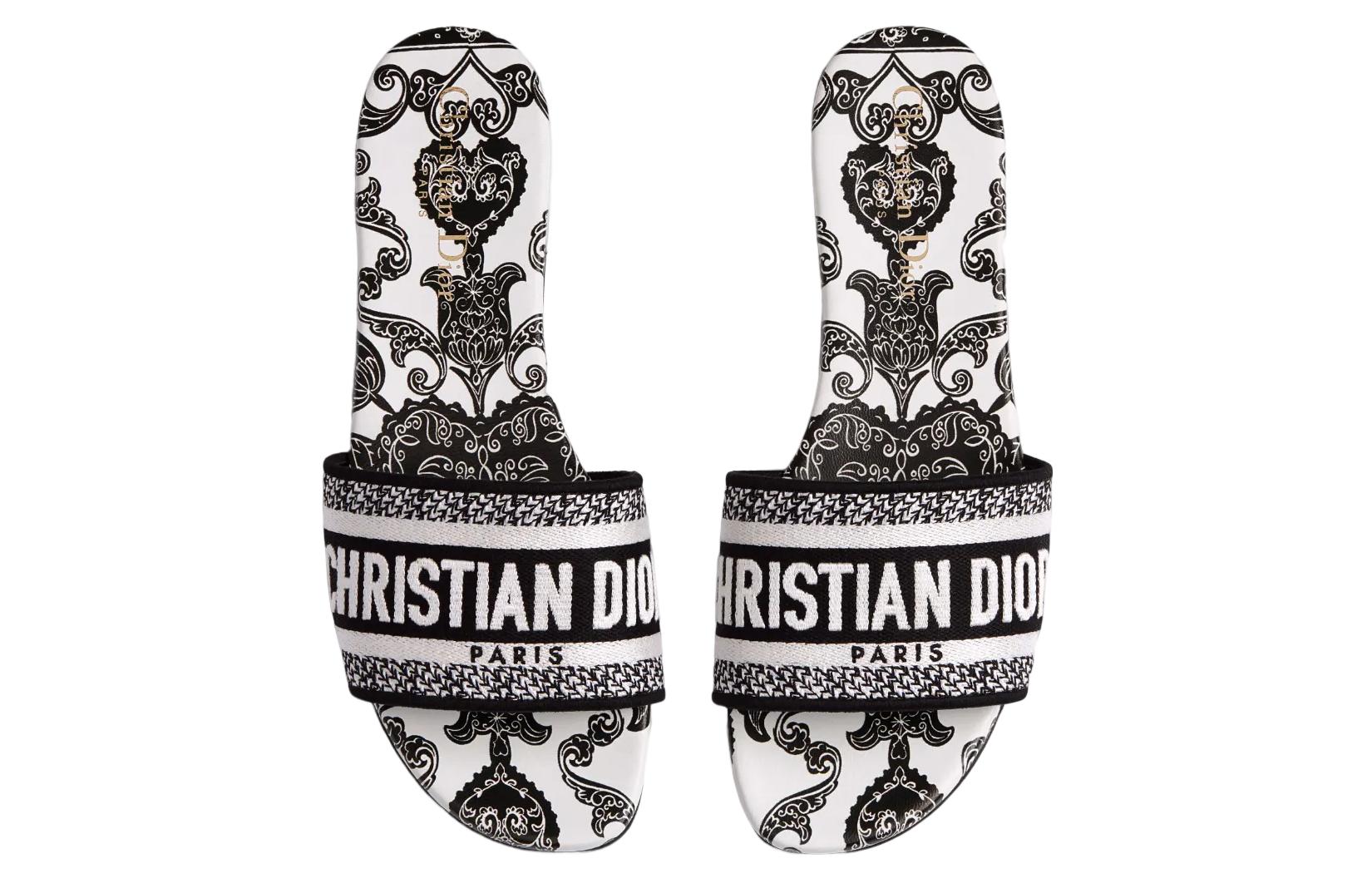 (W) Dior Dway Canvas Mule 'Black White' 圖 4