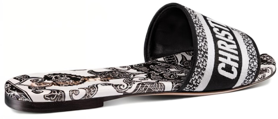 (W) Dior Dway Kanvas Mule 'Hitam Putih' KCQ209DME_S17X Purchase (W) Dior Dway Kanvas Mule 'Hitam Putih' KCQ209DME_S17X