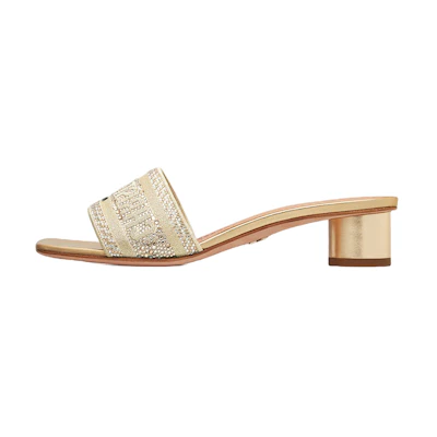 (W) Dior Dway Canvas Mule 'Gold'