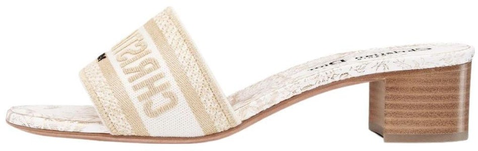 (W) 迪奥 Dway d'Hiver '刺绣露趾 白色米色' KCQ244JHL_S67W Buy (W) 迪奥 Dway d'Hiver '刺绣露趾 白色米色' KCQ244JHL_S67W