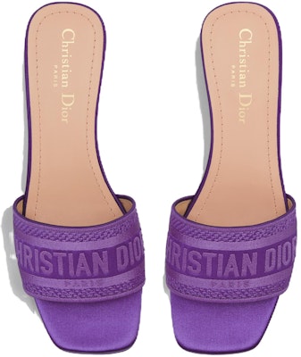 (Women) Dior Dway Embroidered Canvas 'Purple Logo' Heeled Slide 3.5cm KCQ858SBS_S15V Shop (Women) Dior Dway Embroidered Canvas 'Purple Logo' Heeled Slide 3.5cm KCQ858SBS_S15V