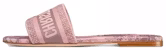 (W) Dior Dway Sulaman Kanvas Selipar Rata 'Pink' KCQ209TJE_S62P