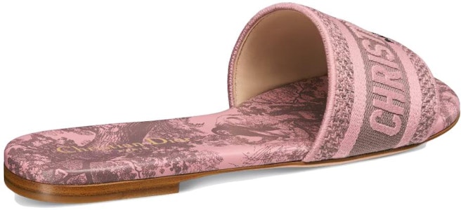 (W) Dior Dway Sandalia Plana Bordada de Lona 'Rosa' KCQ209TJE_S62P Lookbook (W) Dior Dway Sandalia Plana Bordada de Lona 'Rosa' KCQ209TJE_S62P