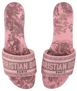 (W) Dior Dway Sandalia Plana Bordada de Lona 'Rosa' KCQ209TJE_S62P Shop (W) Dior Dway Sandalia Plana Bordada de Lona 'Rosa' KCQ209TJE_S62P