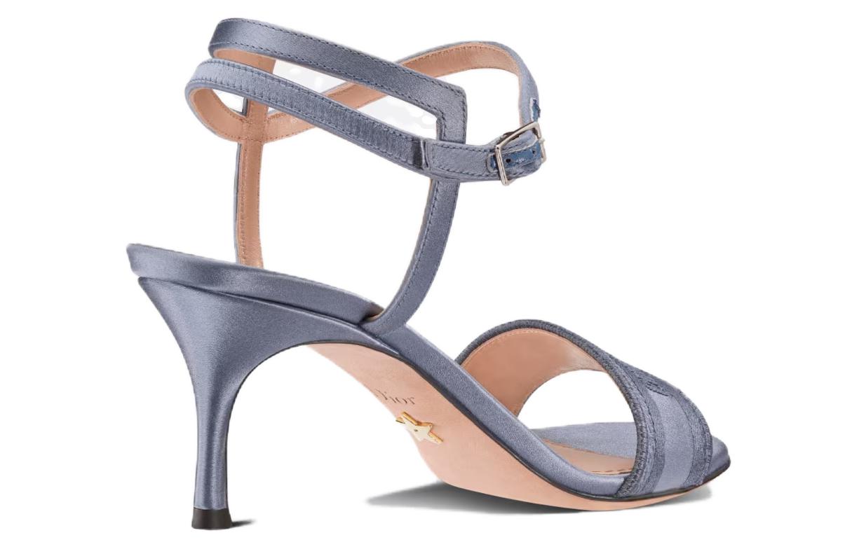 Shop (W) Dior Dway Canvas Sulaman Mule 'Kelabu Gelap' KCQ854SBS_S23G