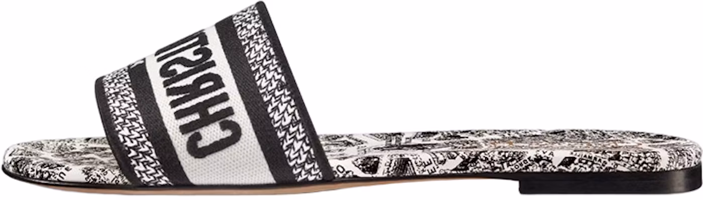 (Women) Dior Dway Embroidered Canvas Slide 'Black White' KCQ209KPY_S15W Buy (Women) Dior Dway Embroidered Canvas Slide 'Black White' KCQ209KPY_S15W