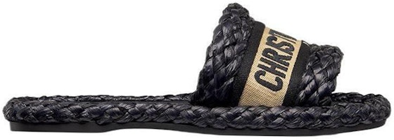 (W) Dior Dway Selipar Kanvas Sulaman 'Hitam' KCQ844ECJ_S900 Order (W) Dior Dway Selipar Kanvas Sulaman 'Hitam' KCQ844ECJ_S900