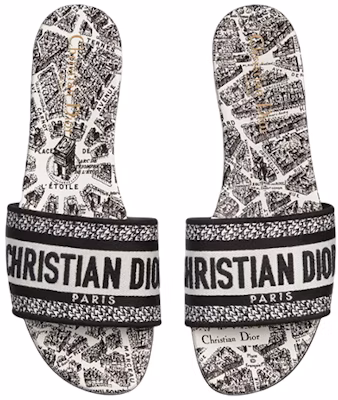 (Women) Dior Dway Embroidered Canvas Slide 'Black White' KCQ209KPY_S15W Lookbook (Women) Dior Dway Embroidered Canvas Slide 'Black White' KCQ209KPY_S15W