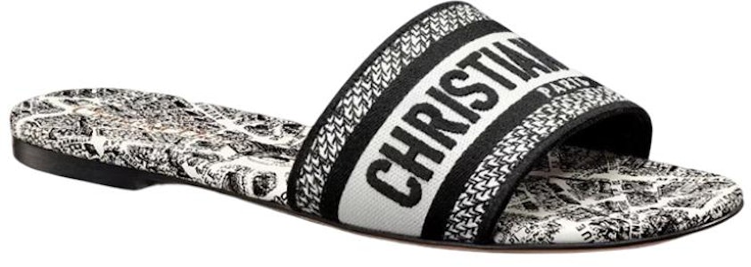 (W) 迪奥黑白刺绣帆布拖鞋 KCQ209KPY_S15W Lookbook (W) 迪奥黑白刺绣帆布拖鞋 KCQ209KPY_S15W