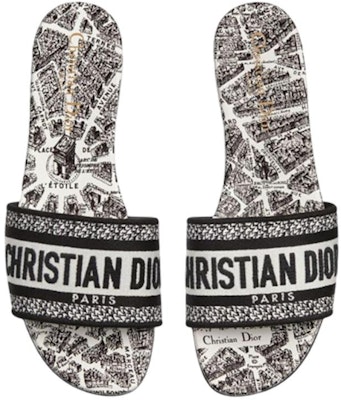 (Women) Dior Dway Embroidered Canvas Slide 'Black White' KCQ209KPY_S15W Purchase (Women) Dior Dway Embroidered Canvas Slide 'Black White' KCQ209KPY_S15W
