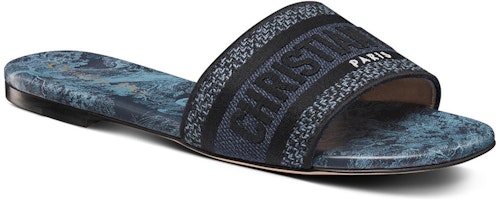 (W) Dior Dway 刺繍キャンバススライド (ブルー) KCQ308TJD_S92Z Order (W) Dior Dway 刺繍キャンバススライド (ブルー) KCQ308TJD_S92Z