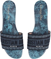 (W) Dior Dway 刺繍キャンバススライド (ブルー) KCQ308TJD_S92Z Shop (W) Dior Dway 刺繍キャンバススライド (ブルー) KCQ308TJD_S92Z