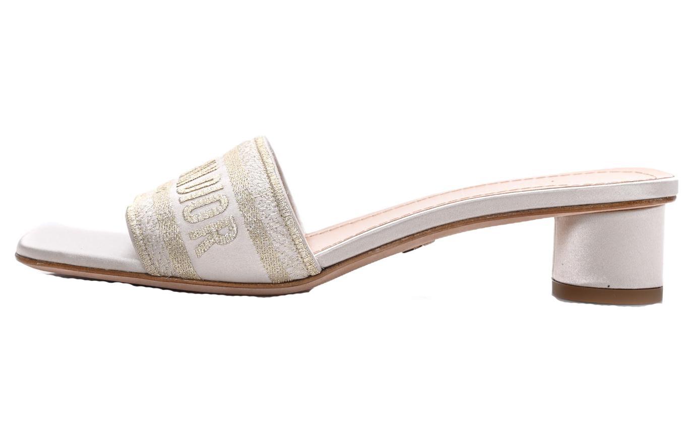 (Women) Dior Dway Embroidered Canvas Slide 'Gold' KCQ858SBX_S49K