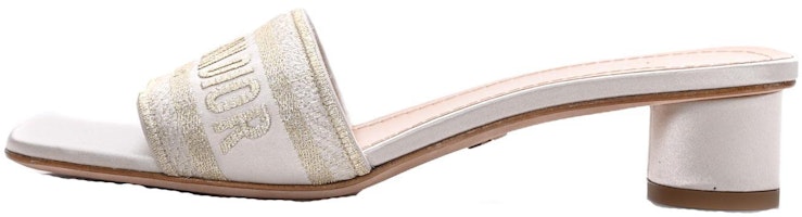 (Women) Dior Dway Embroidered Canvas Slide 'Gold' KCQ858SBX_S49K (Women) Dior Dway Embroidered Canvas Slide 'Gold' KCQ858SBX_S49K