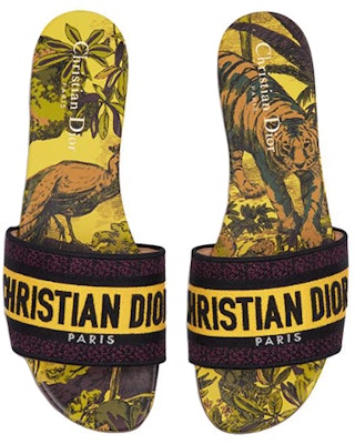 (W) Dior Dway Selipar Kanvas Bersulam 'Kuning' KCQ209VOY_S50H Lookbook (W) Dior Dway Selipar Kanvas Bersulam 'Kuning' KCQ209VOY_S50H