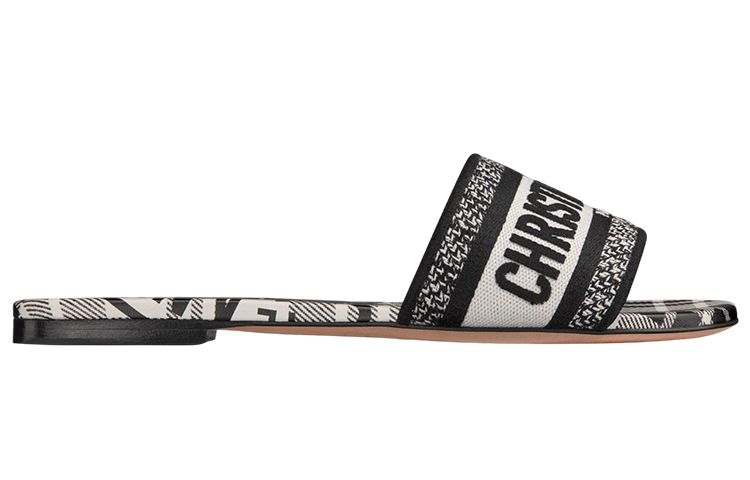 (W) Dior Dway Embroidered Cotton Slide 'Black' 圖 2
