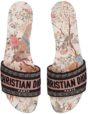(Women) Dior Dway Embroidered Cotton Slide 'Black Beige' KCQ209JHR_S43L Lookbook (Women) Dior Dway Embroidered Cotton Slide 'Black Beige' KCQ209JHR_S43L