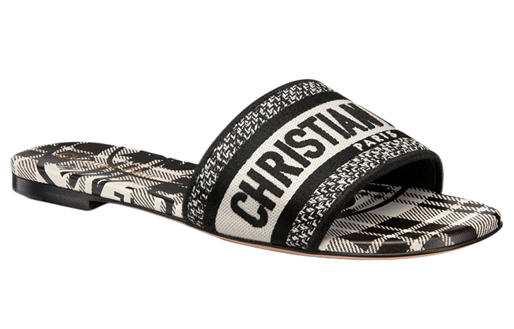 (W) Dior Dway Embroidered Cotton Slide 'Black' 圖 3