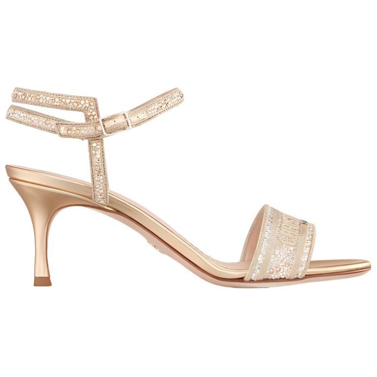 Order (W) Dior Dway Ciabatte Ricamate in Cotone ''Oro'' KCQ706LCS_S62K