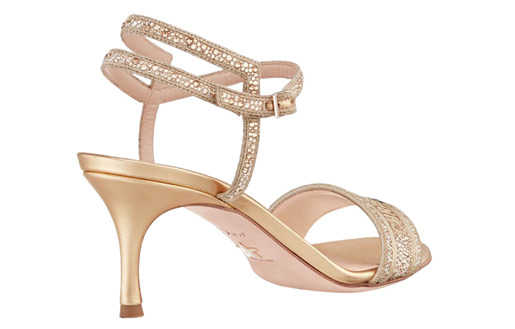 Shop (W) Dior Dway Ciabatte Ricamate in Cotone ''Oro'' KCQ706LCS_S62K