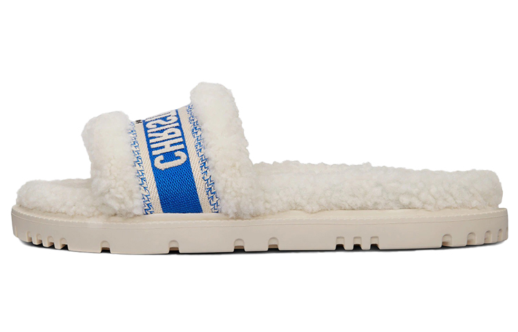 Buy DIOR 迪奧 Dway 棉質刺繡涼拖 女款 湖藍色